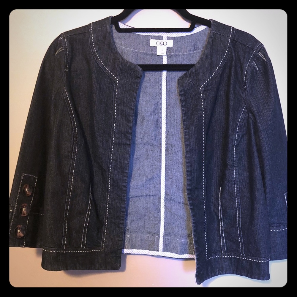 Cato’s Casual Dark Blue Jean Jacket